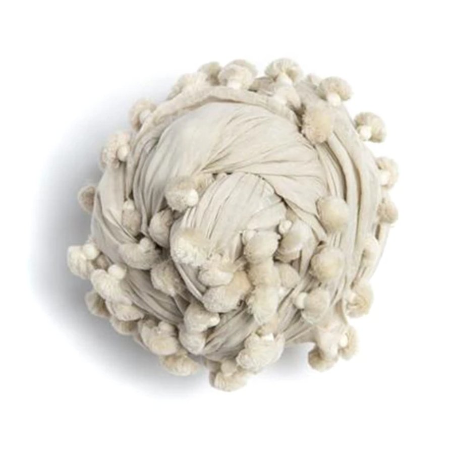 Dupatta Plain Shawl with Poms Poms - Homebody Denver