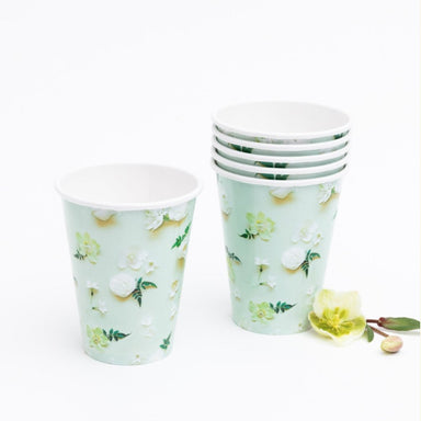Frances H Designs Floral Paper Cups- 12 ounce- Set of 12 - Homebody Denver