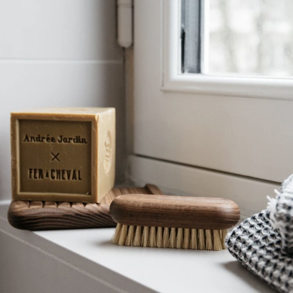 Gift Box with Soap Dish, Nail Brush and 300g Olive Oil Soap - Homebody Denver