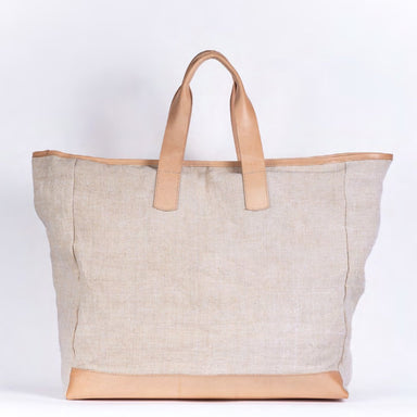 Hemp Weekender with Leather Trim - Homebody Denver