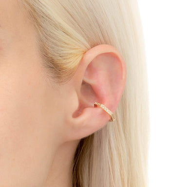 Hirotaka Single Octagon Diamond Ear Cuff S - Homebody Denver