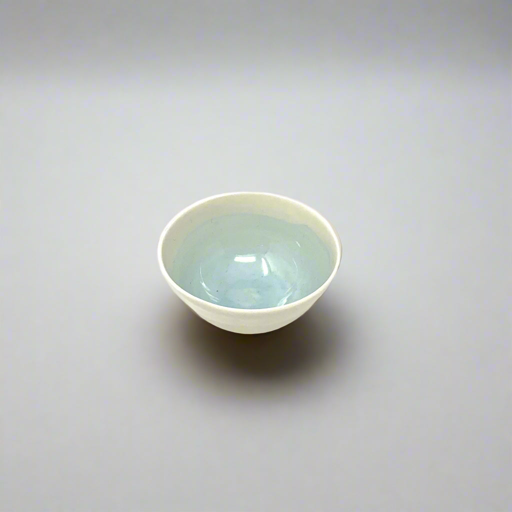 Porcelain Bowl with Watercolor Interior 2.5" Diameter