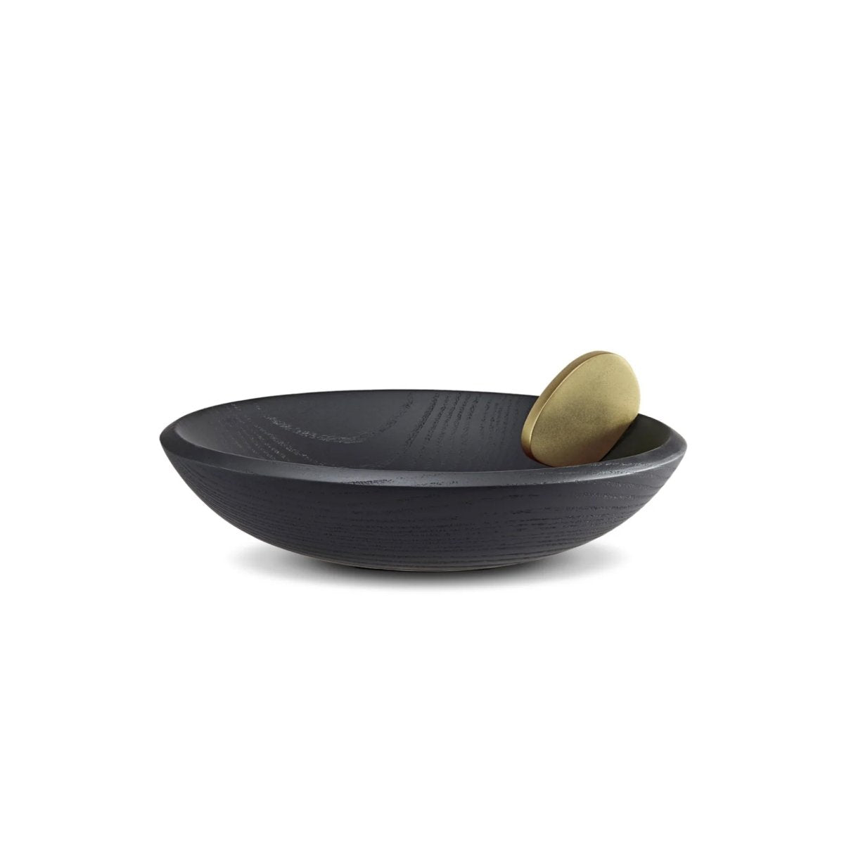 Kelly Behun Blackened Oak Bowl with Brass 8" - Homebody Denver