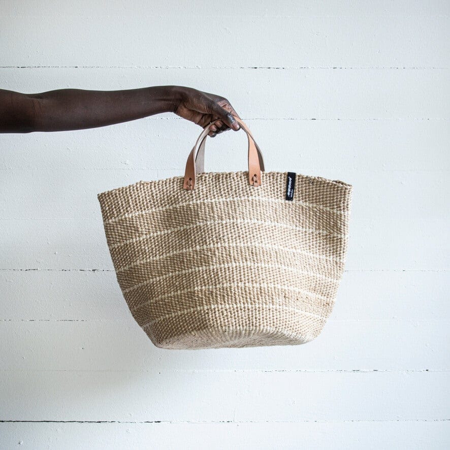 Kiondo Market Basket, Brown Twill Weave, Medium - Homebody Denver