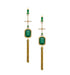 Ltio Pair of 18kt Gold Tassel Earrings with Green Agate, Moonstones and Pearls - Homebody Denver