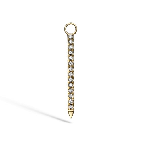 Maria Tash, Single 18mm Diamond and Sapphire Eternity Bar Charm, 18kt. - Homebody Denver