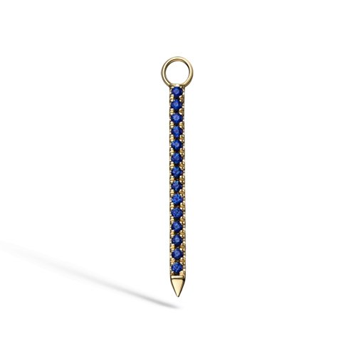 Maria Tash, Single 18mm Diamond and Sapphire Eternity Bar Charm, 18kt. - Homebody Denver