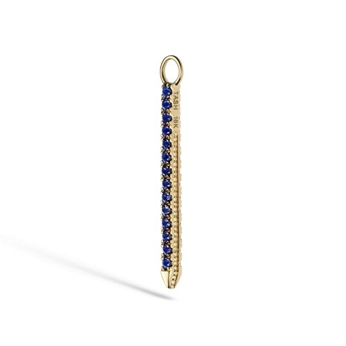 Maria Tash, Single 18mm Diamond and Sapphire Eternity Bar Charm, 18kt. - Homebody Denver