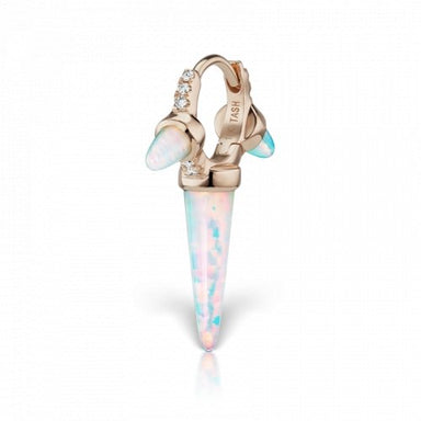 Maria Tash Single 6.5mm Triple Long Opal Spike Diamond Eternity Clicker - Homebody Denver
