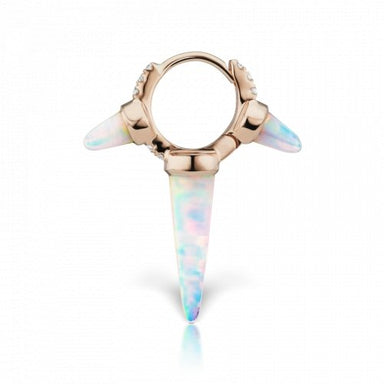 Maria Tash Single 6.5mm Triple Long Opal Spike Diamond Eternity Clicker - Homebody Denver