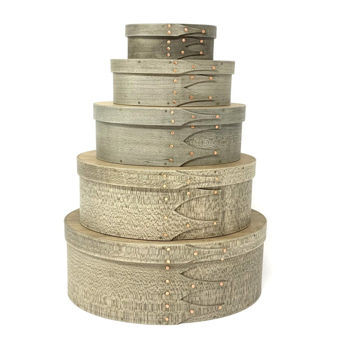 Medium Grey Oval Shaker Box - Homebody Denver