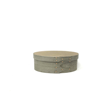 Medium Grey Oval Shaker Box - Homebody Denver
