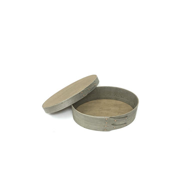 Medium Grey Oval Shaker Box - Homebody Denver