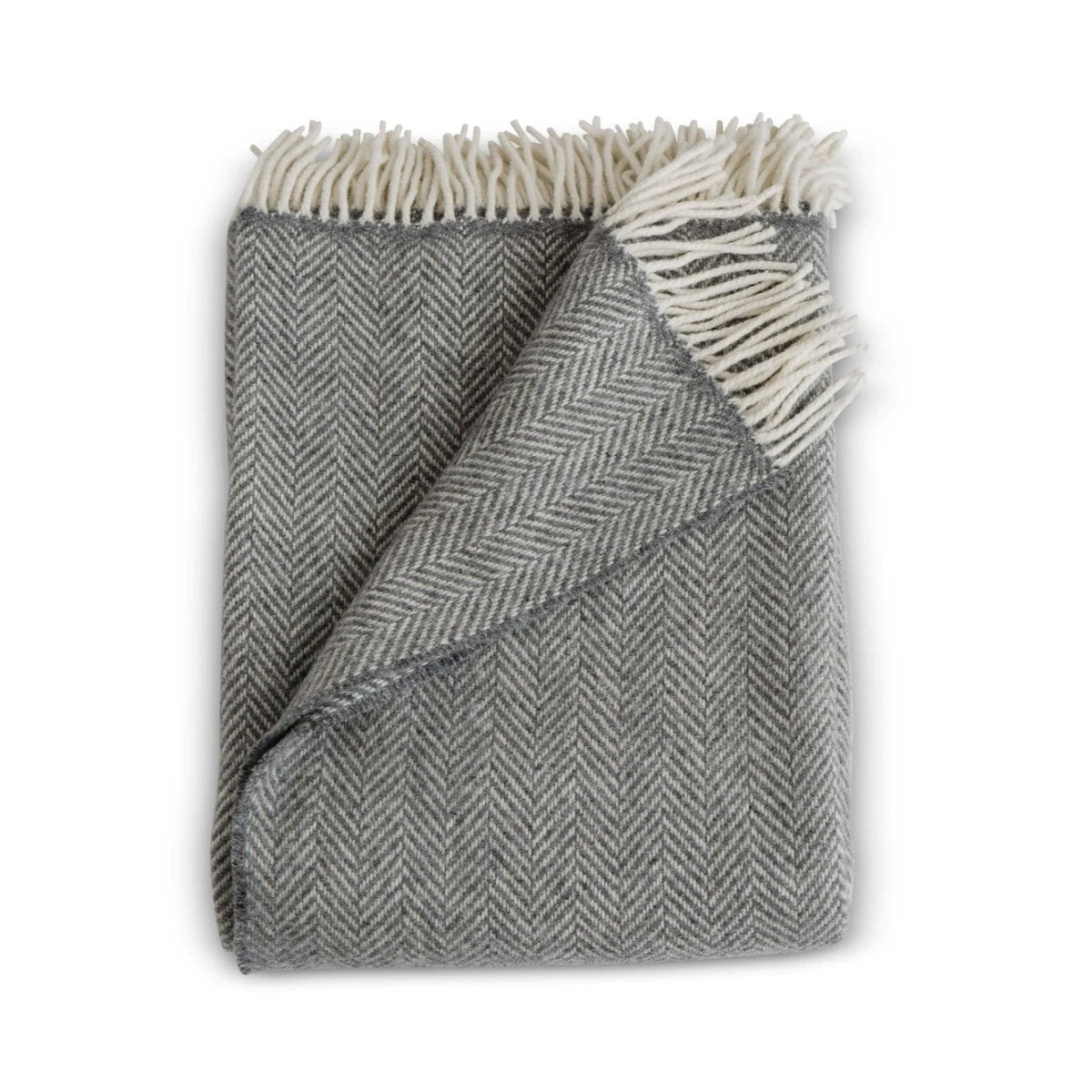 Merino/Cashmere Herringbone Throw - Homebody Denver