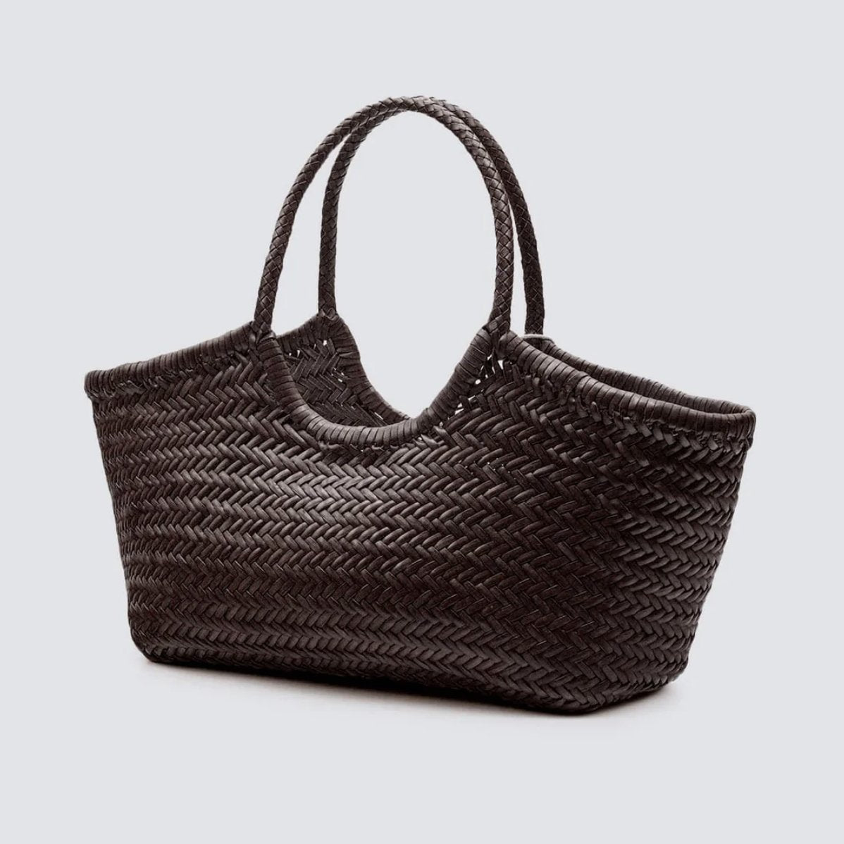 Nantucket Basket Big Woven Leather 19" x 9" x 6"deep - Homebody Denver