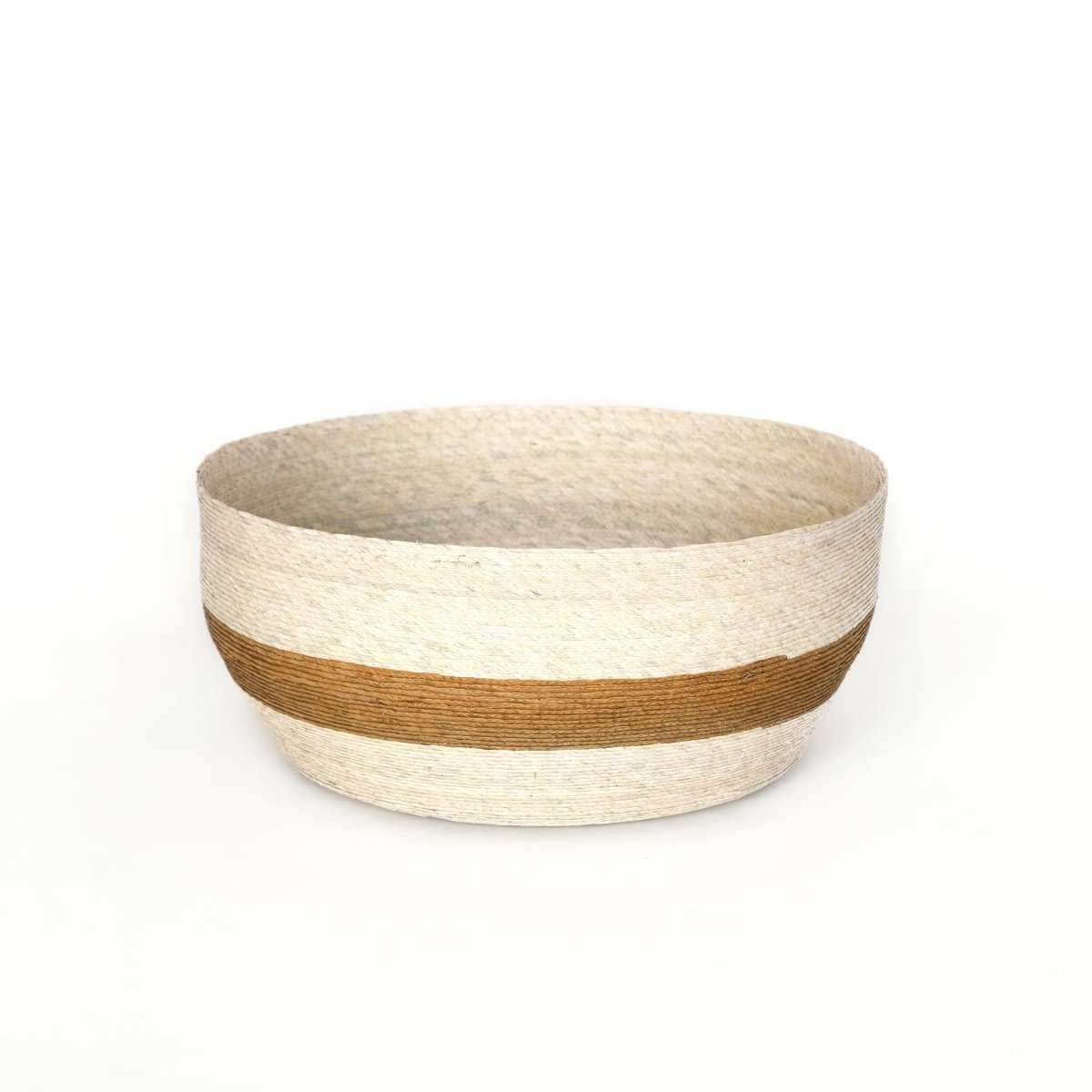 Nido Basket with Stripe diameter 20" x 8"h - Homebody Denver