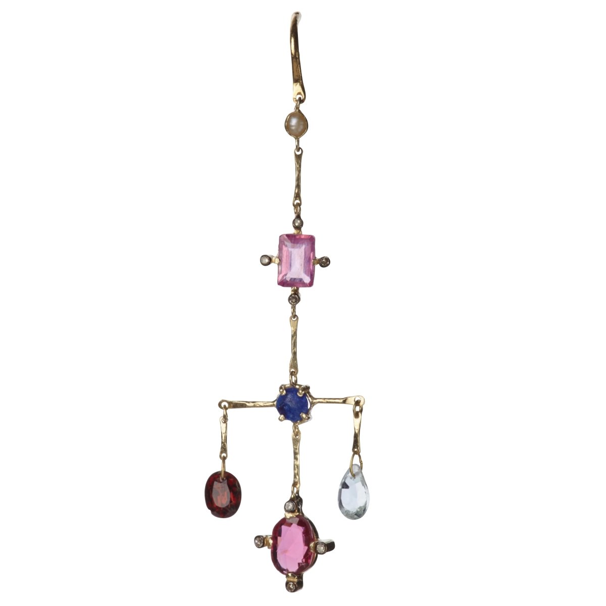 Pair of 14karat/Semi Precious Stones Chandelier Earrings - Homebody Denver