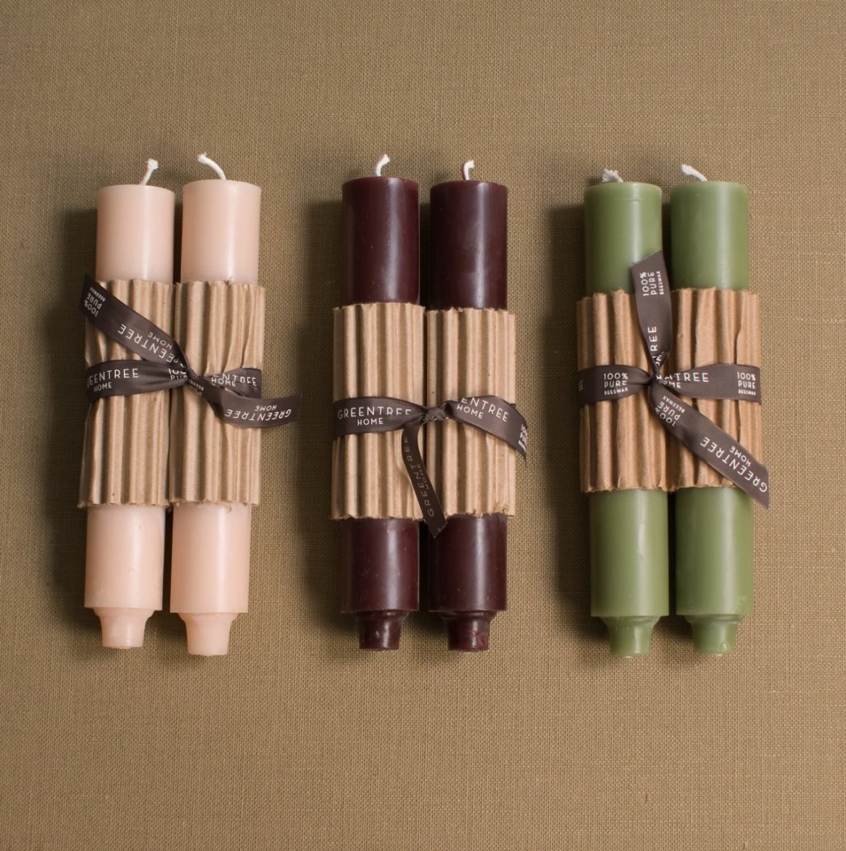 Pair of Column Candles. 9" x 1.5" - Homebody Denver