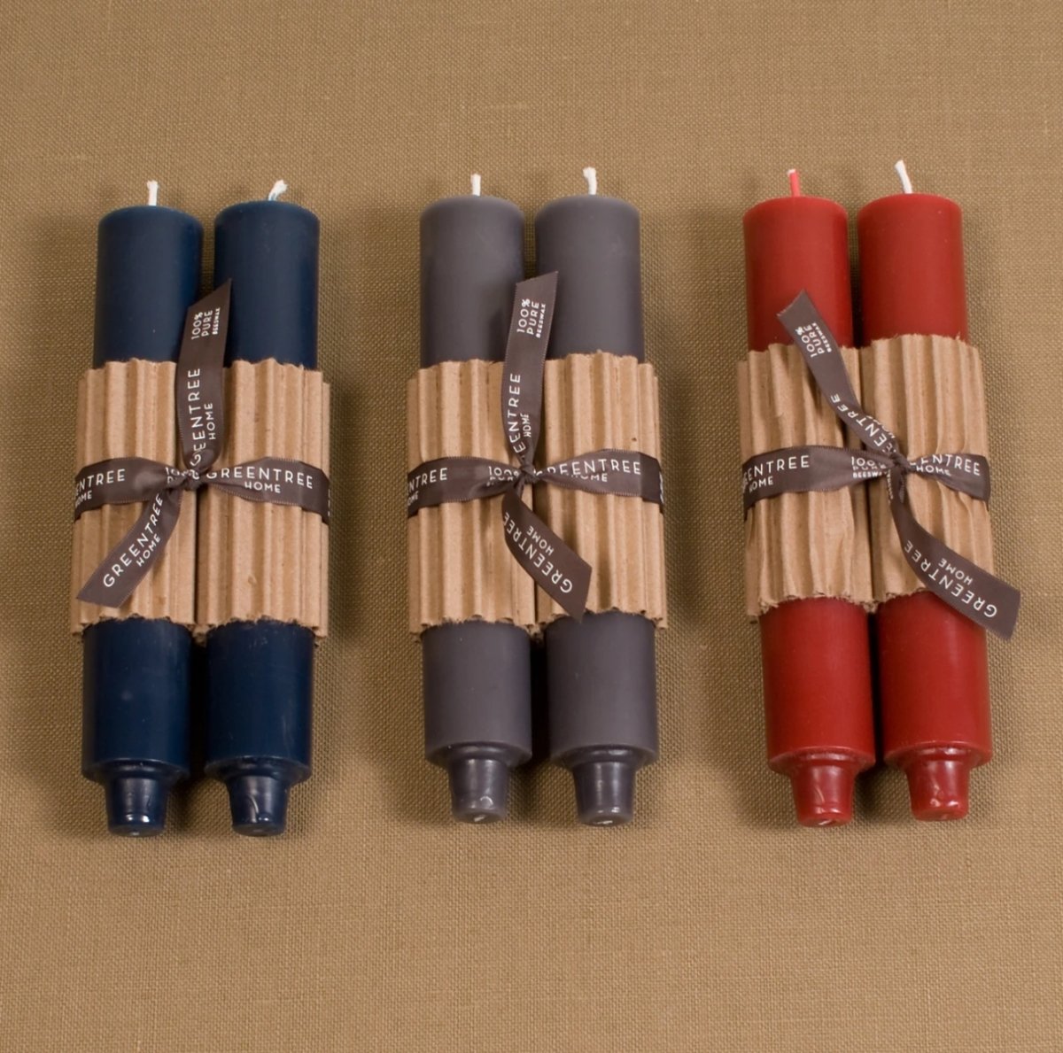 Pair of Column Candles. 9" x 1.5" - Homebody Denver