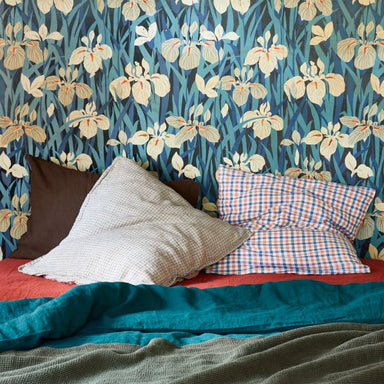 Patterned King Duvet Cover 100% Linen - Homebody Denver