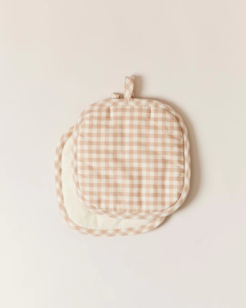 Petite Gingham Potholders, Set of 2 - Homebody Denver