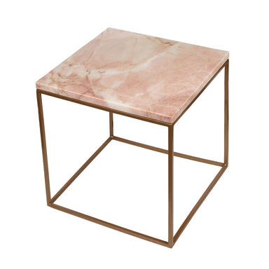 Pink Marble Side Table L - Homebody Denver