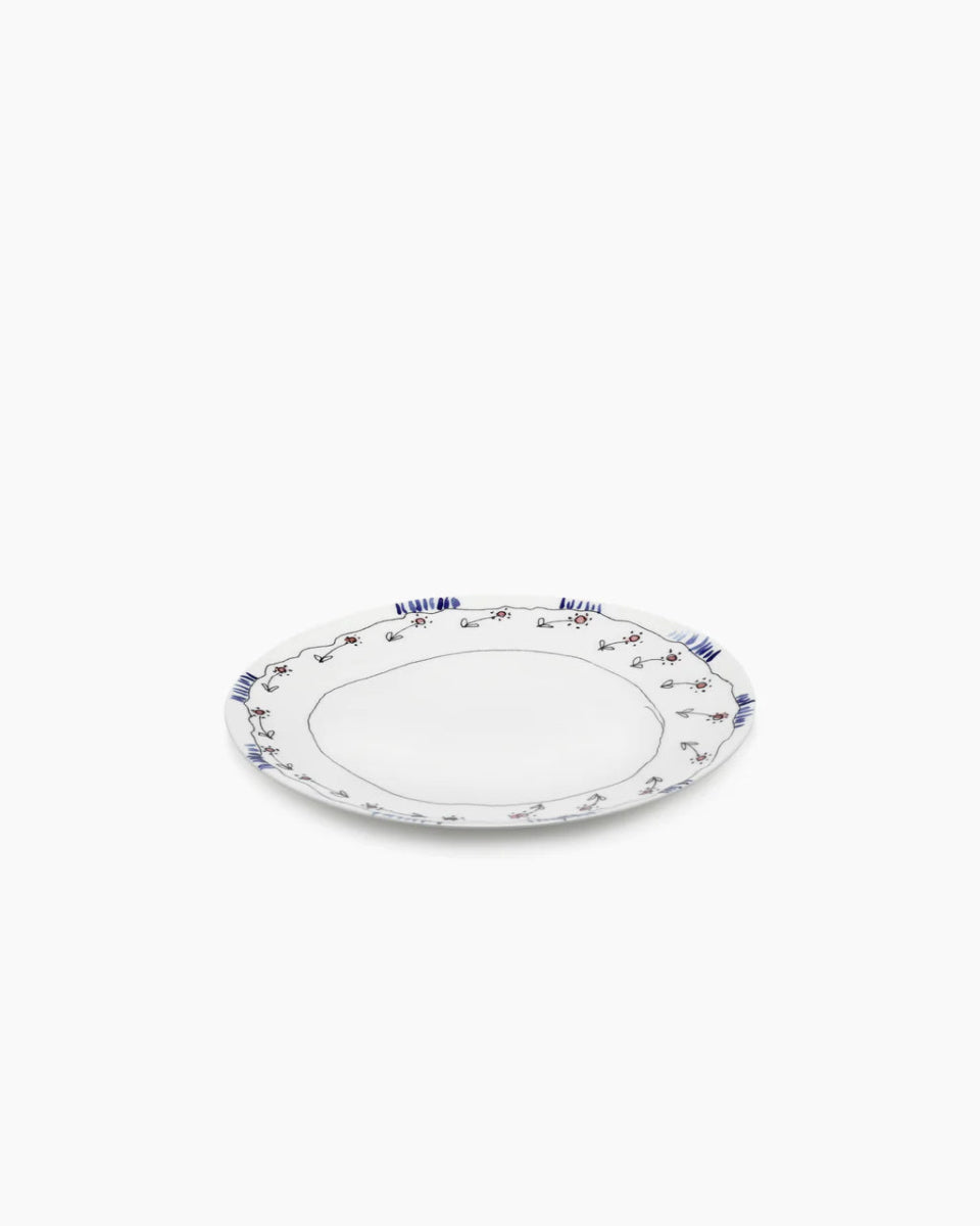 PLATE M ANEMONE Marni, Milk with Pink + Blue - Homebody Denver