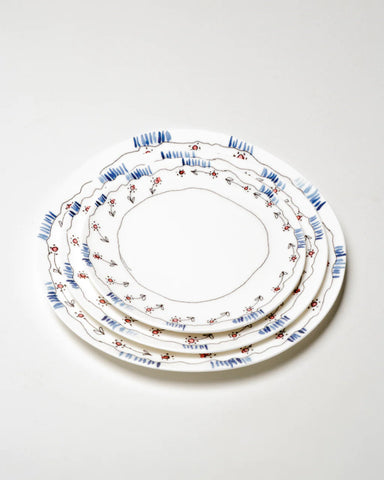 PLATE S ANEMONE Marni, Milk with Pink + Blue - Homebody Denver