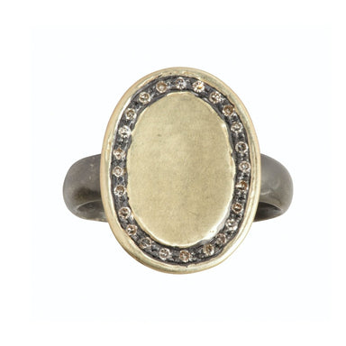 Ring Alex 14karat Gold, Oxidized Silver and Diamonds - Homebody Denver