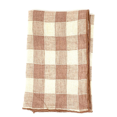 Set of 4 Napkin Bourdon Canvas Vintage Vichy 17" x 17" - Homebody Denver