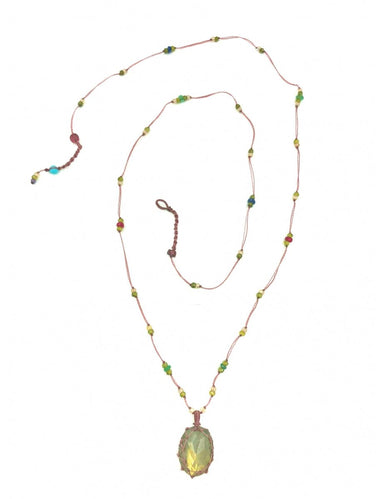 Sharing Short Tibetan Necklace with Semi Precious and Pendant Stone VVV - Homebody Denver