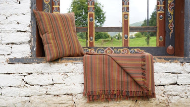 Silk Cotton Striped Throw 47" x 71" - Homebody Denver