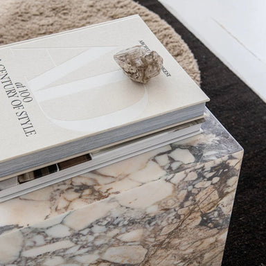 Soho Broome Marble Cube Side Table - Homebody Denver