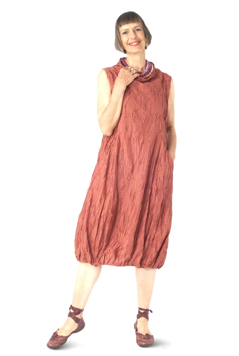 Vintage Silk Kantha Tie Beads Long Necklace, Pinks - Homebody Denver