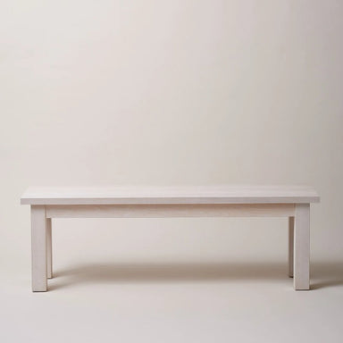 Whitewashed Farmhouse Bench - Homebody Denver