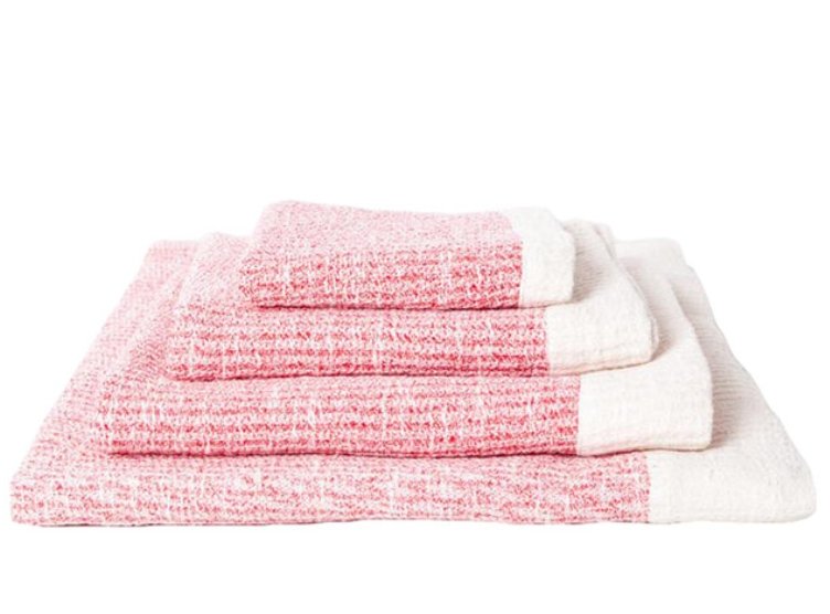 XL Red Ribbed Bath Towel - Homebody Denver