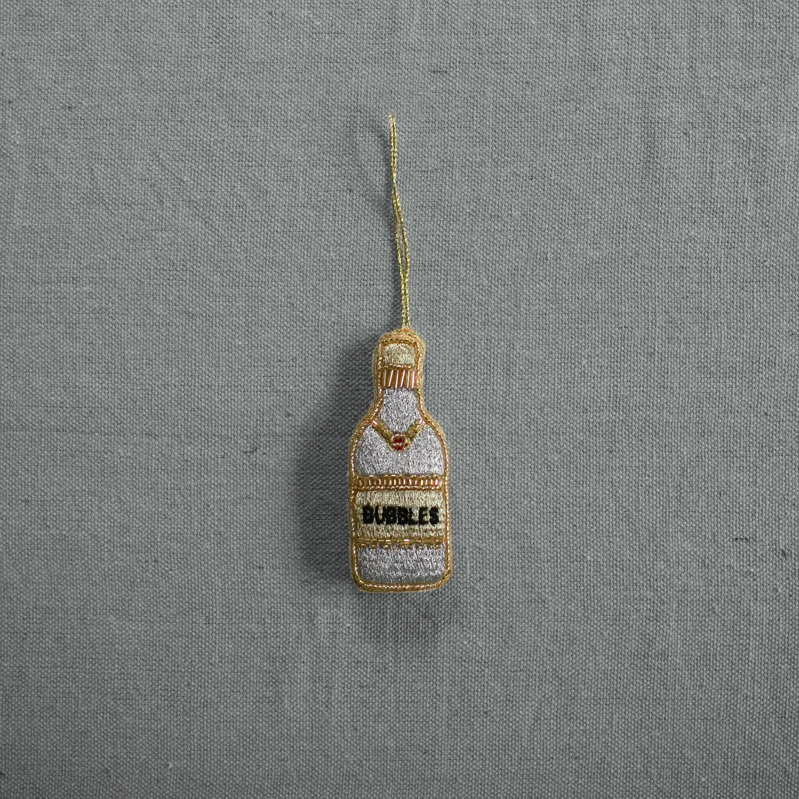 Wine Bottle Ornament, Cotton Filled