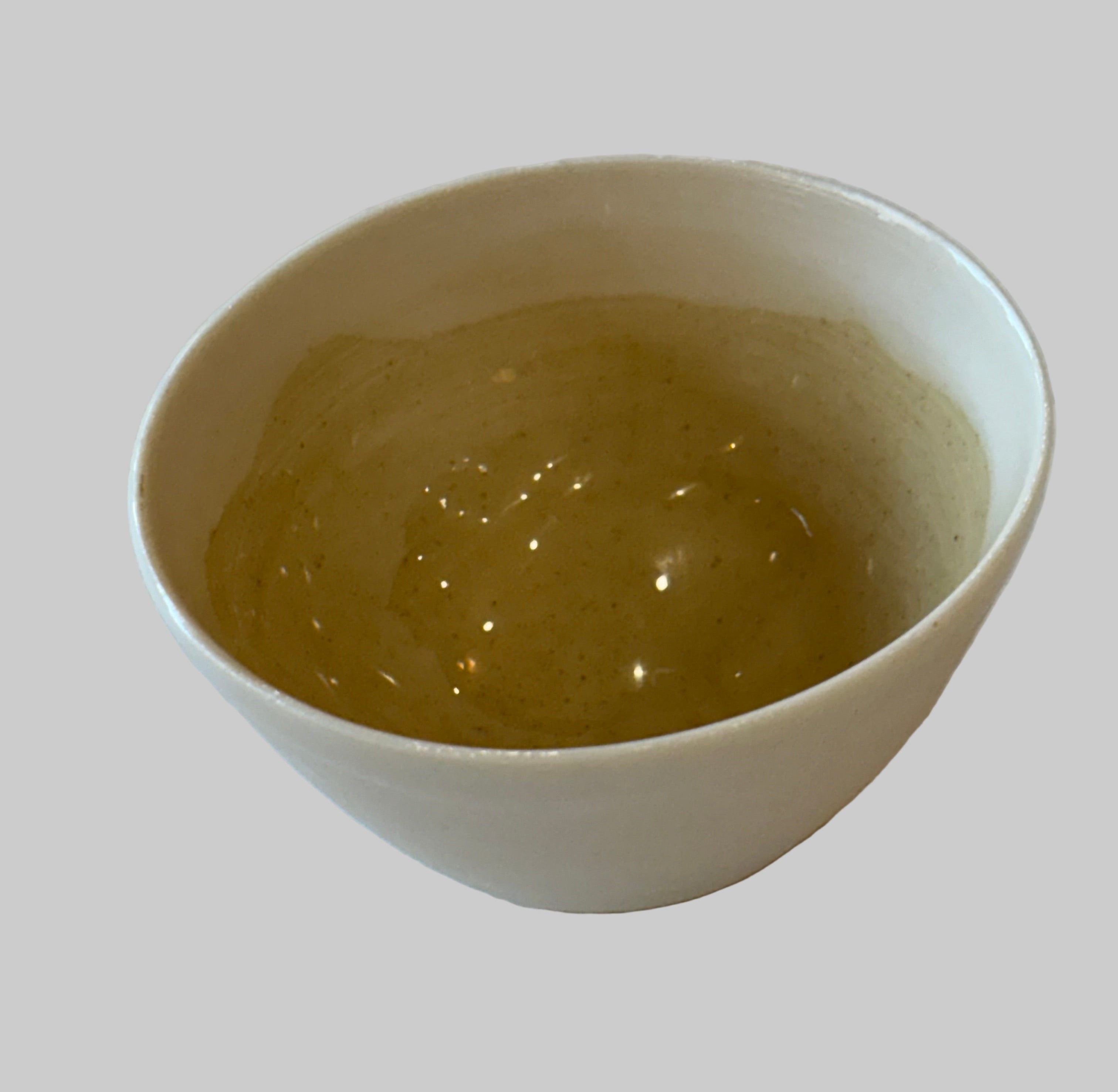 Porcelain Bowl with Watercolor Interior 2.5" Diameter