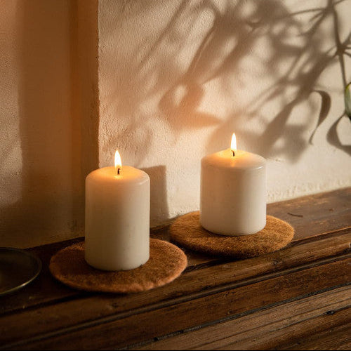 Two-Tone Felted Wool trivet 9"dia.