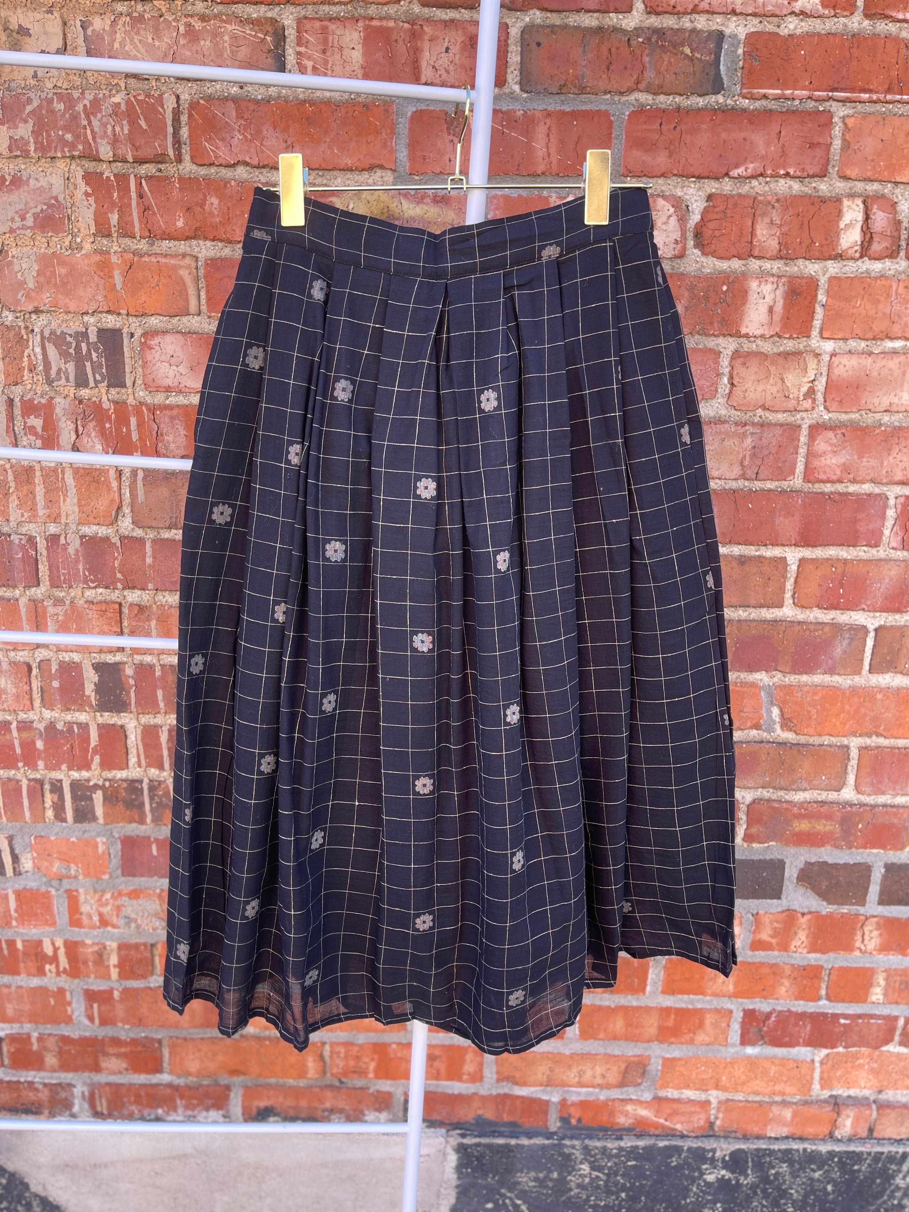 Ebony Skirt, Yarrow Big Check Fabric