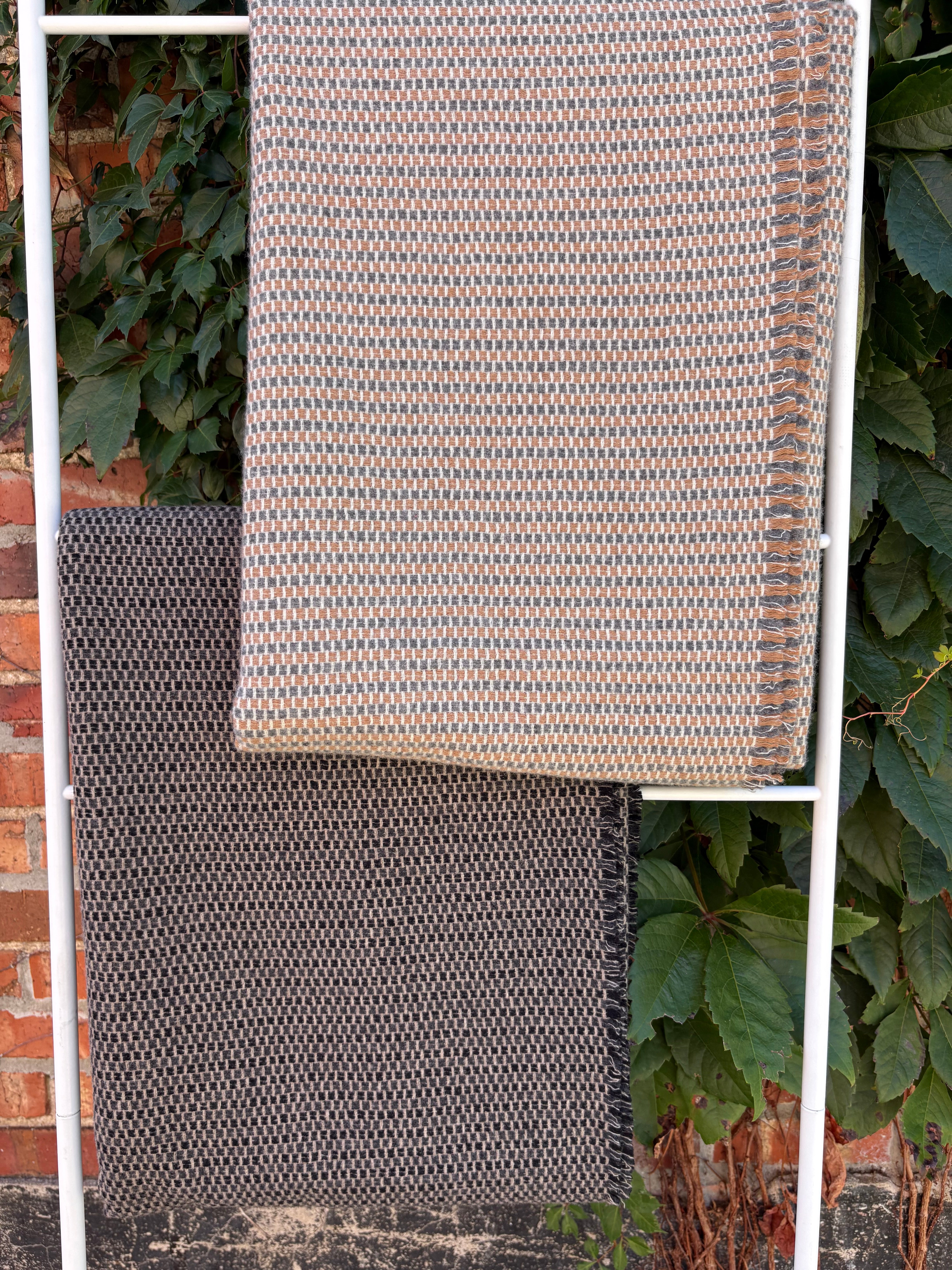 Quadri Throw with Fringe