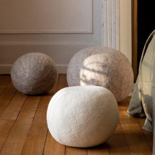 Felted Wool Pouffe Ball XXL 16" Dia.