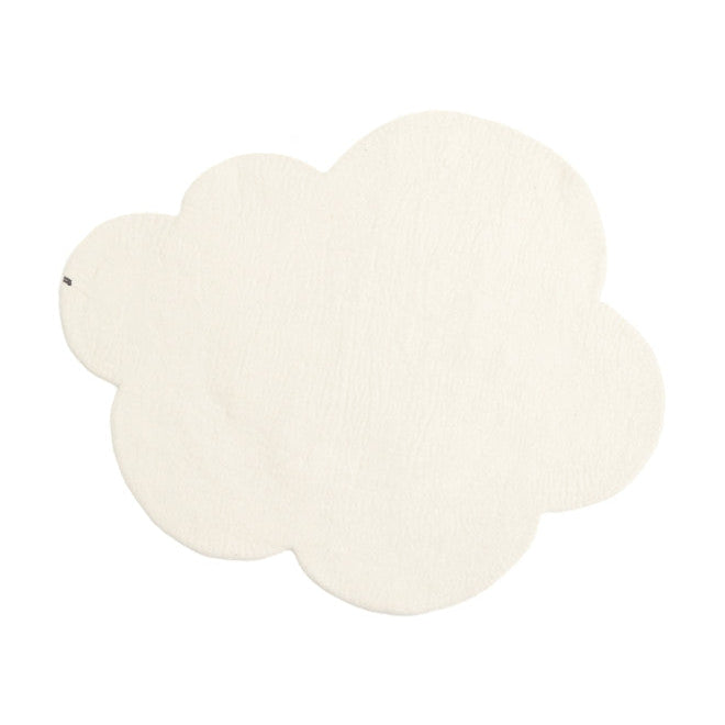 Felted Wool Cloud Rug, Natural White 47" x 39"