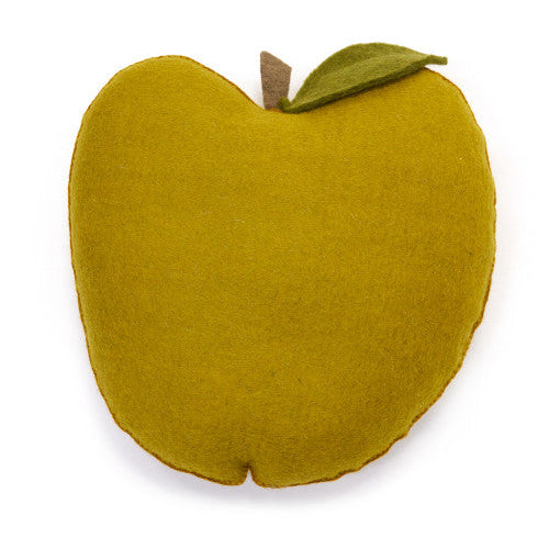 Apple Cushion, Felted Wool 13" x 12"