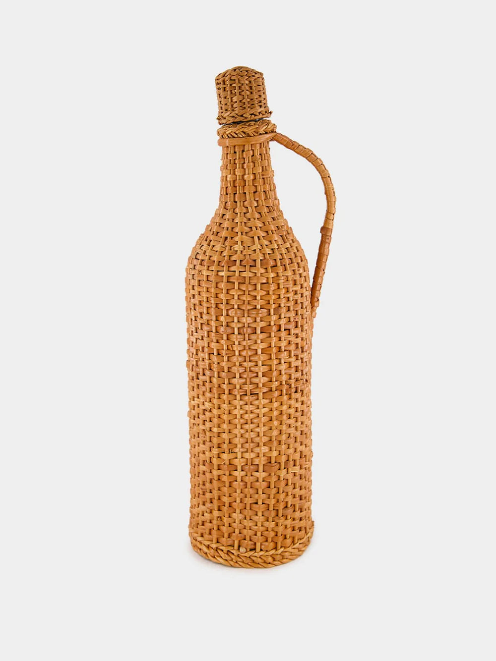 CAMACHA NATURAL WICKER GLASS FLASK