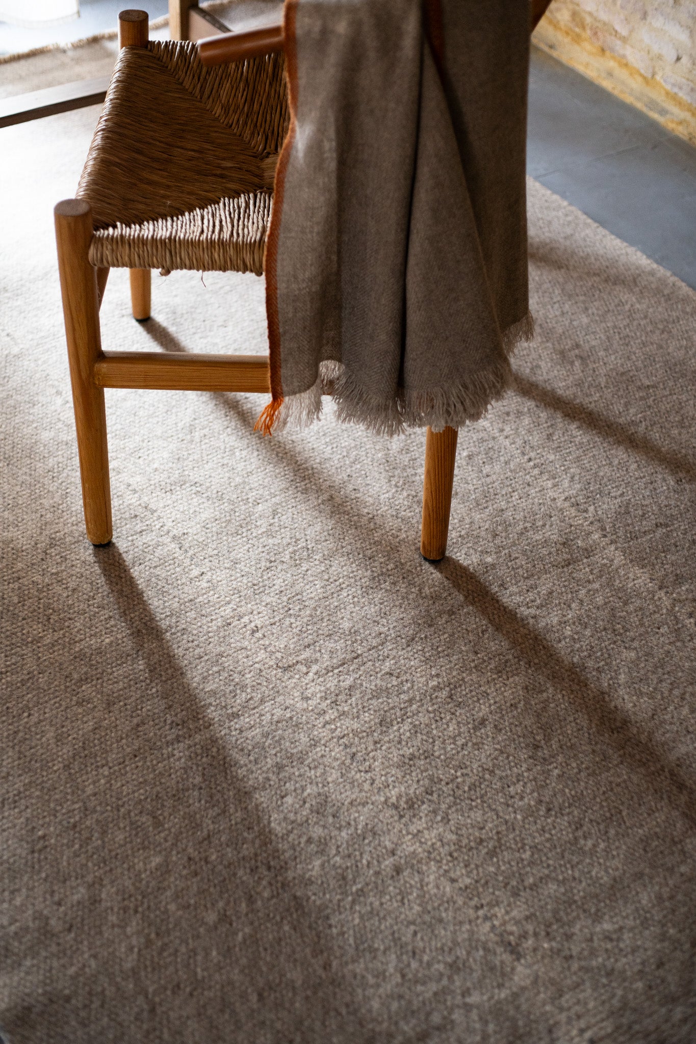 Jagat Grey & Beige Wool Runner 2'6" x 10'