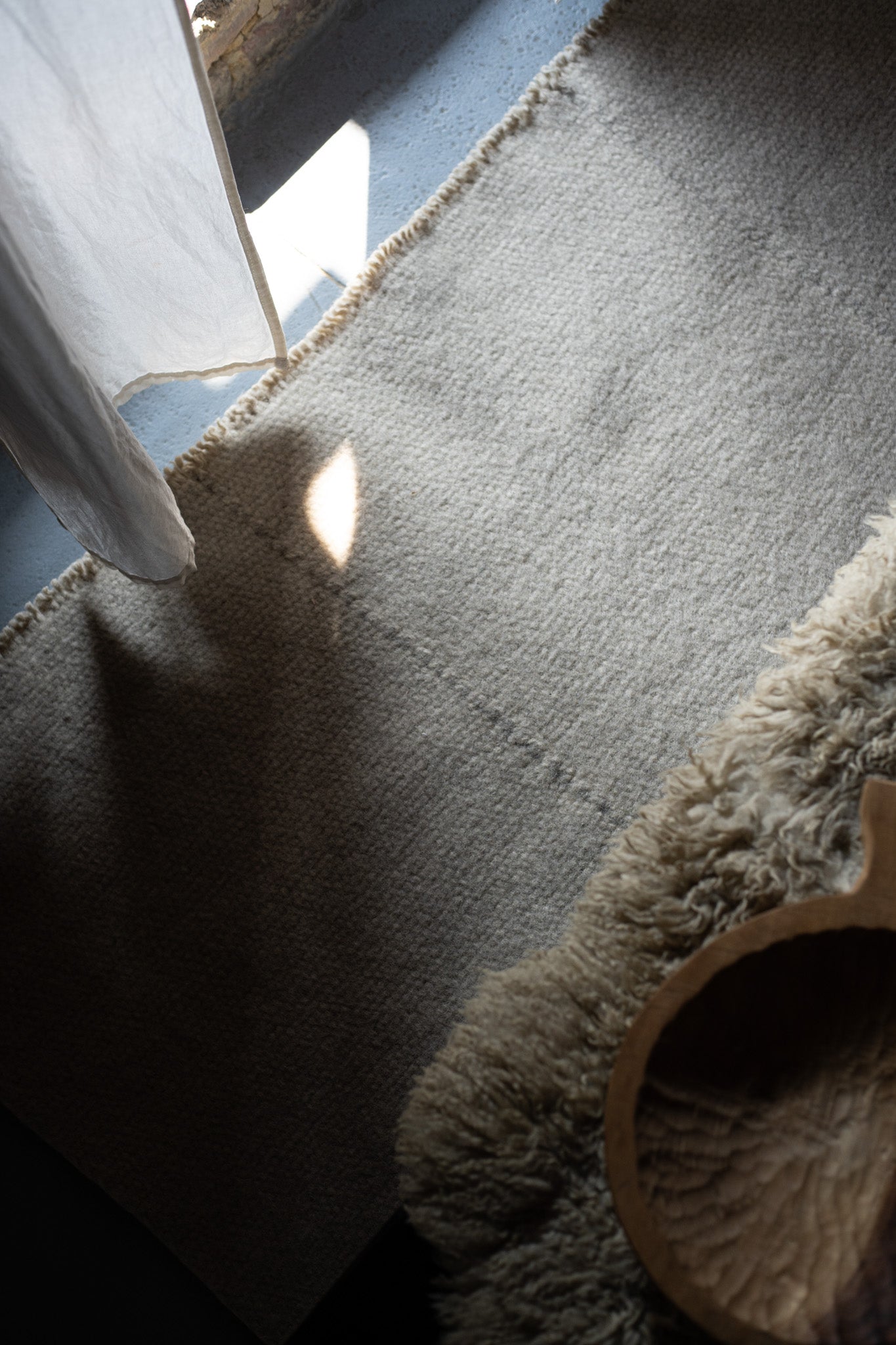 Prithivi Beige & Grey Wool Runner 2'6" x 10'