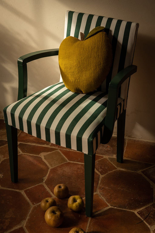 Apple Cushion, Felted Wool 13" x 12"