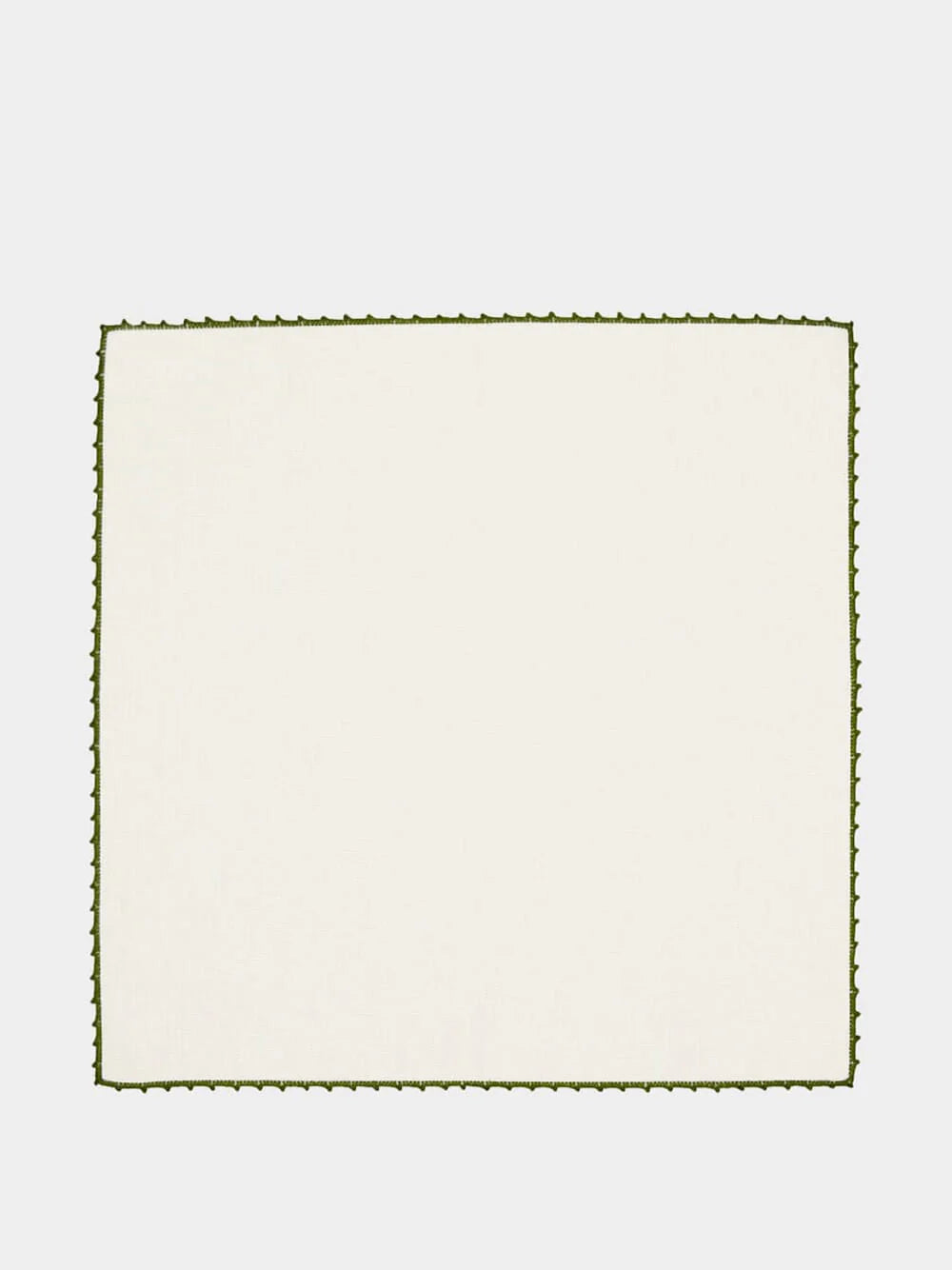 TERESA WHITE LINEN NAPKINS WITH HAND EMBROIDERY, SET OF 4