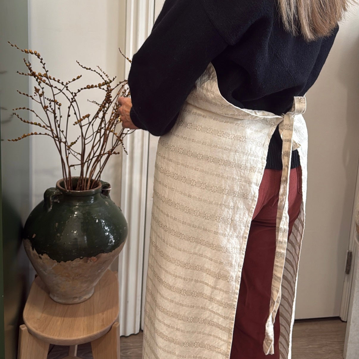 Linge Particulier 100% Linen Patterned Classic Adult Apron